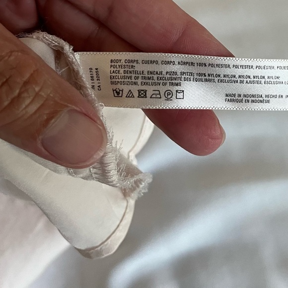 Anthropologie wide leg cropped Satin/Lace spaghetti strap one piece size Small - Picture 7 of 16